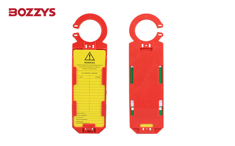 OSHA Compliant LOTO plastic lockout tag, red color, safety tag holder by BOZZYS Factory
