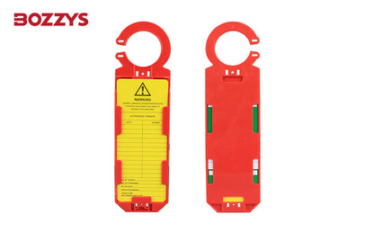 OSHA Compliant LOTO plastic lockout tag, red color, safety tag holder by BOZZYS Factory